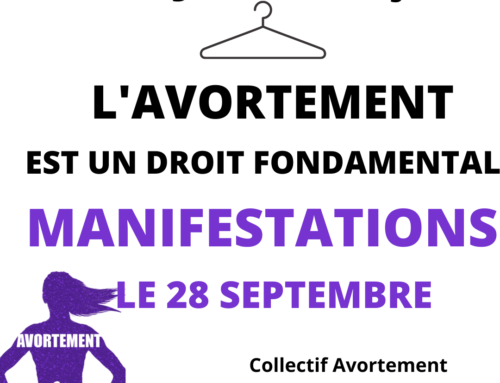 Rassemblement pour défendre le droit à l’avortement – mercredi 28 septembre, 18h Place des droits humains à Aurillac