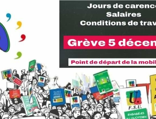 3 jours de carence ? NON, NON et NON ! Grève nationale le 5 décembre !