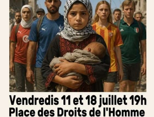 GAZA – vendredis 11 et 18 juillet 23025 Place des Droits de l’Homme 19h Aurillac