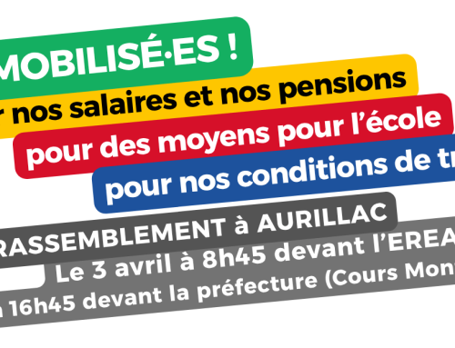 CARTE SCOLAIRE 2026 – La FSU 15 dans l&rsquo;action !